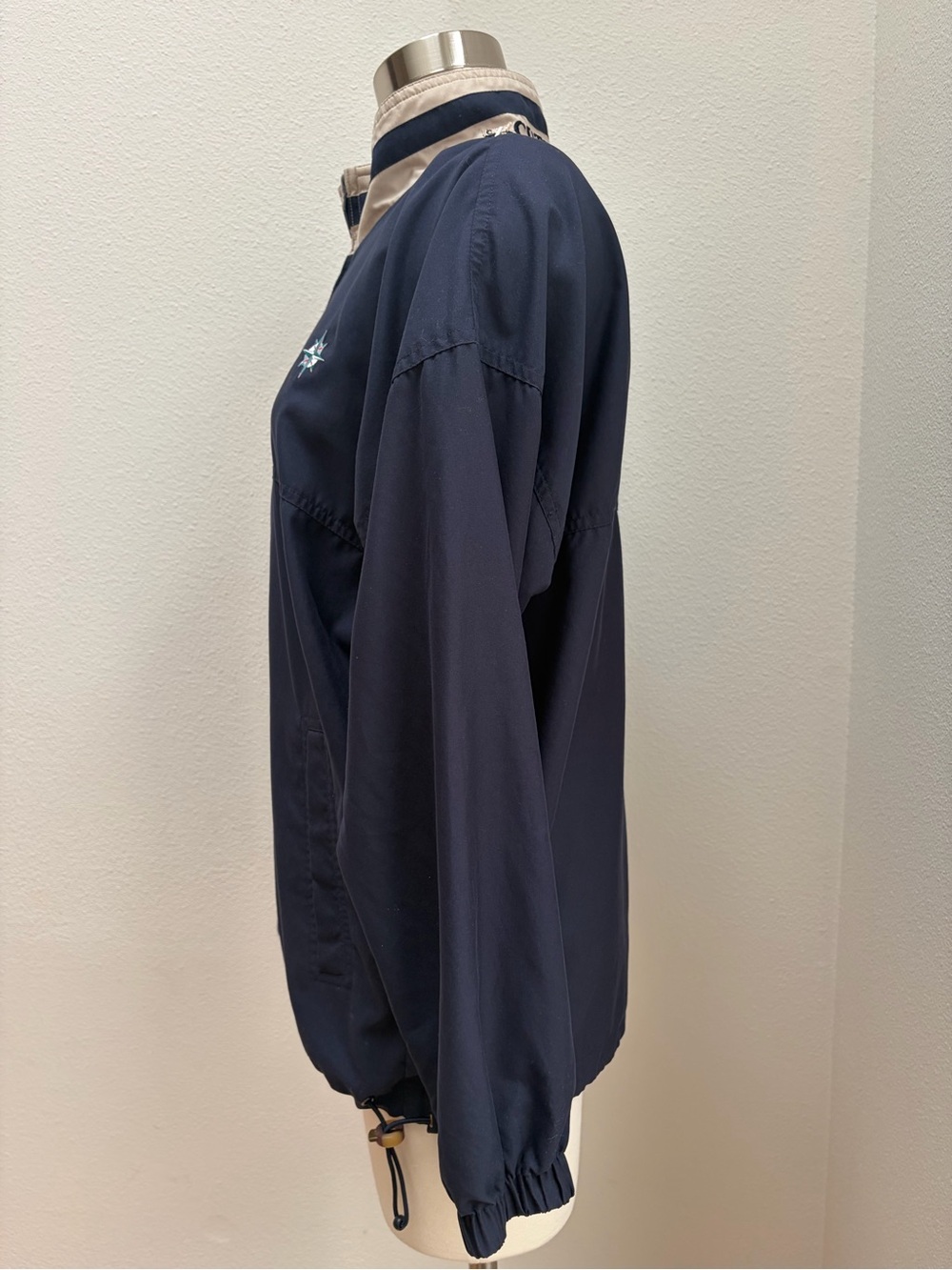 Vintage Seattle Mariners Jacket Windbreaker Full Zip Retro Navy Blue Size Medium - Picture 7 of 10